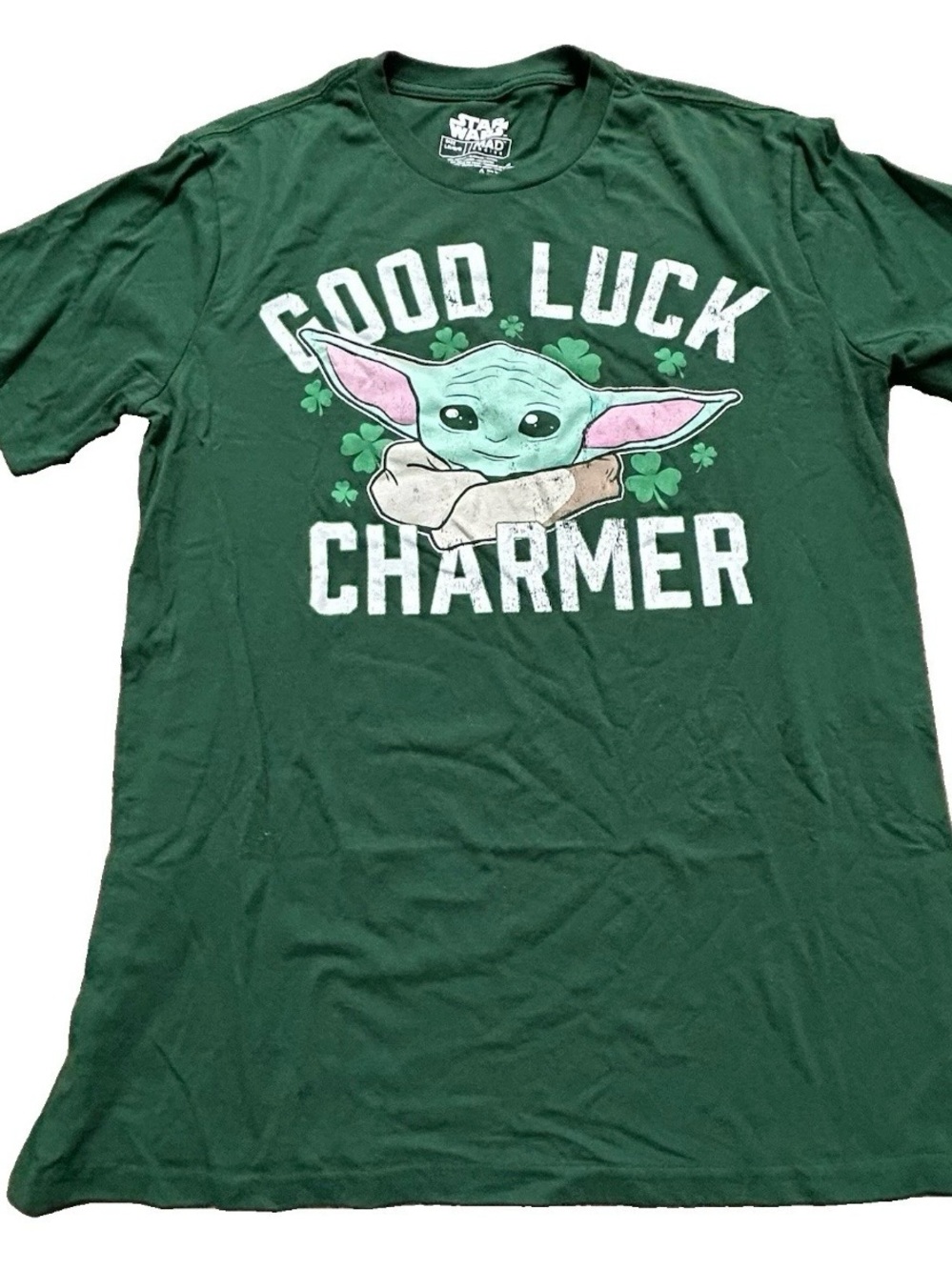 Men’s Star Wars Yoda Green Short Sleeve T Shirt Size Large